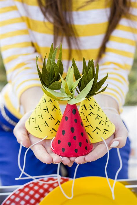 DIY Fruit-Inspired Mini Party Hats