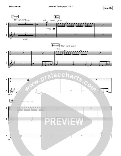 Heart Of God Percussion Sheet Music PDF (Zach Williams) - PraiseCharts