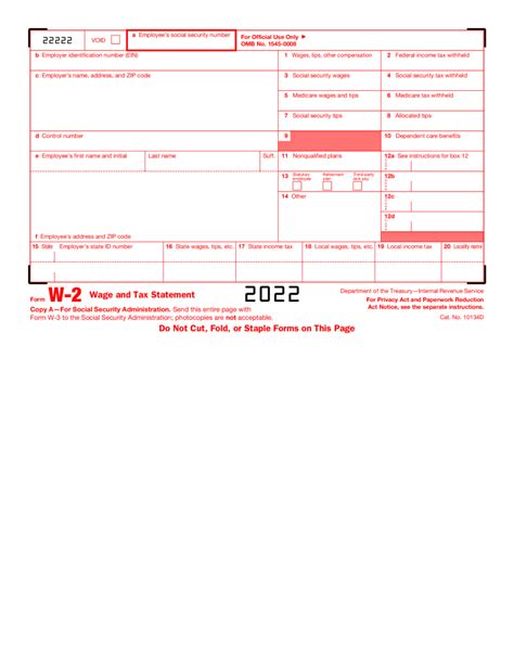 2022 W 2 Forms Fillable - Fillable Form 2024