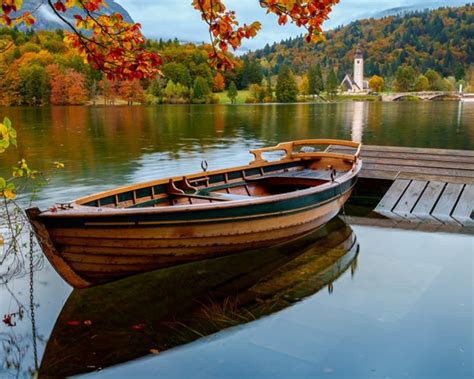 Autumn Lake Wallpaper Wall Mural