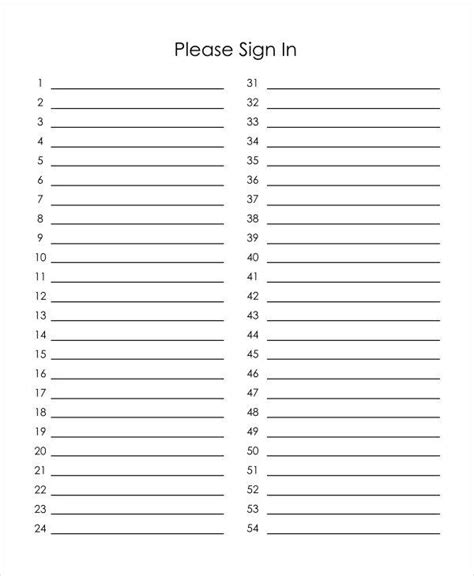 Event Sign In Sheet Template - 17+ Free Word, PDF Documents Download | Sign in sheet, Sign in ...