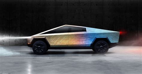 tesla cybertruck's steel body can be heated to spectrum of colors