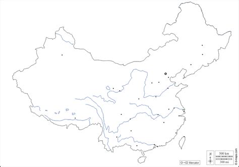 Chine carte géographique gratuite, carte géographique muette gratuite, carte vierge gratuite ...