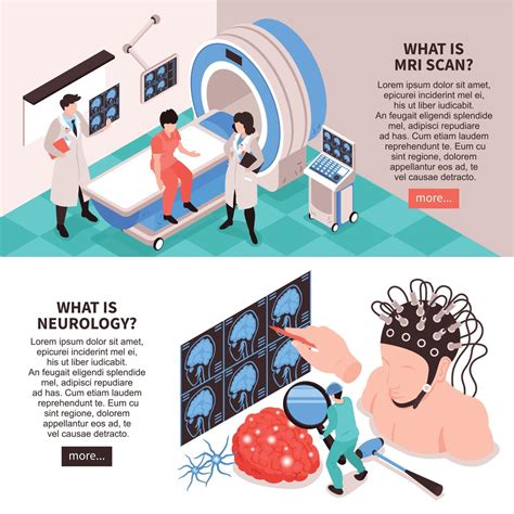 Neurology Isometric Banners Vector Illustration 2950986 Vector Art at ...