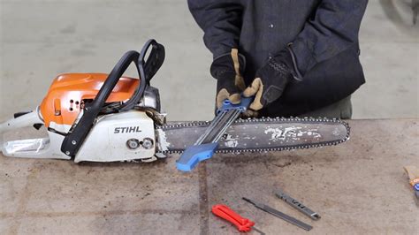 Learn how to Sharpen a Chainsaw with a File Guide - YouTube