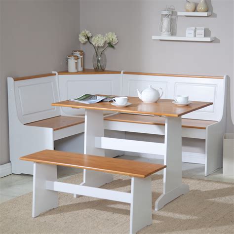 Corner Nook Kitchen Table - Weston Home Lexington 5-Piece Breakfast ...