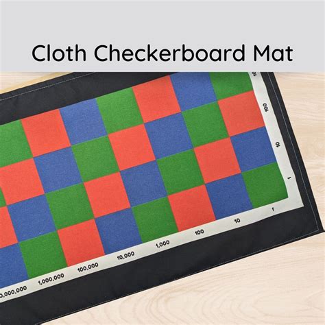 Montessori Cloth Checkerboard Material, Montessori Checker Board, Large Digit Multiplication Mat ...