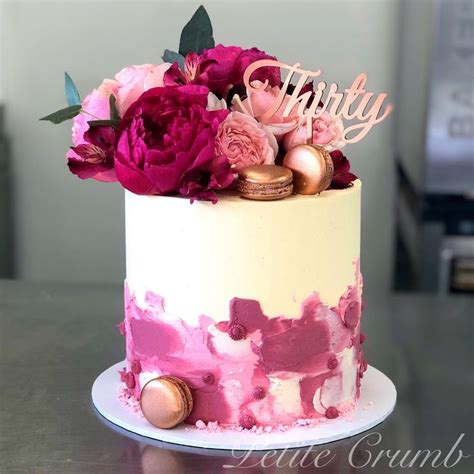 Thirtieth birthday cake rose gold | Modern birthday cakes, Elegant birthday cakes, Beautiful ...