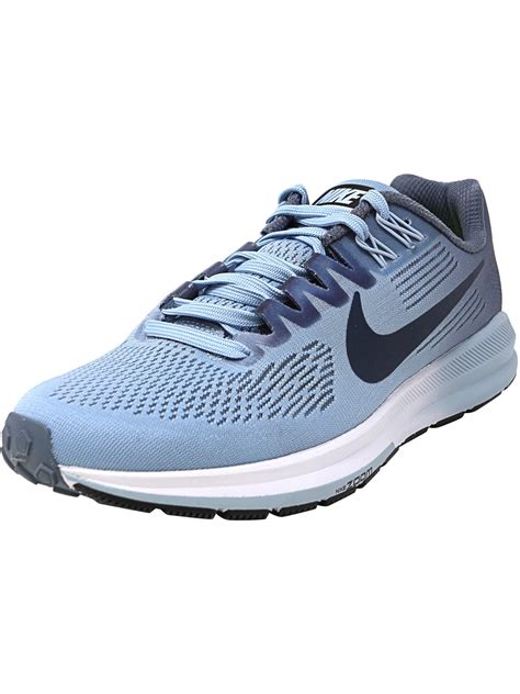 Nike - Nike Women's Air Zoom Structure 21 Armory Blue / Navy Ankle-High Mesh Running Shoe - 8W ...