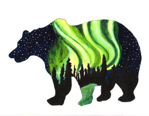 spirit animal drawings | Bear Aurora, spirit animal art. | Spirit animal art, Bear art, Bear ...