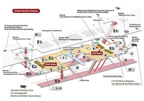 Namba Station Exit Map