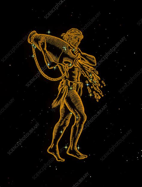 Aquarius the water bearer, composite artwork/photo - Stock Image - R550 ...