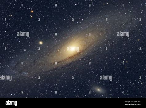 The Andromeda Galaxy, also known as Messier 31 and the satellite galaxies M32 and M110. Star map ...