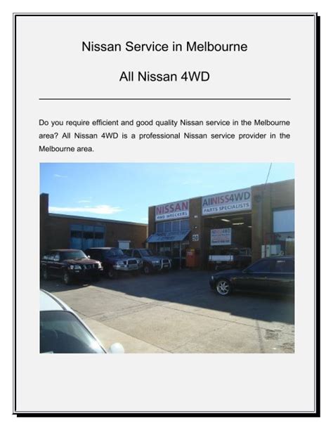 Nissan Service Melbourne | All Nissan 4WD