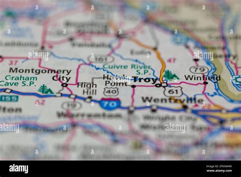 Troy Missouri USA shown on a Geography map or road map Stock Photo - Alamy