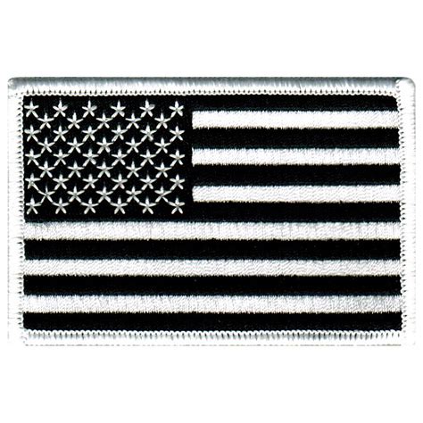 Black and White American Flag Embroidered Patch