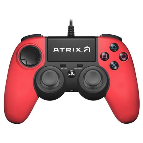 Atrix Wired Compact PS4 Controller - Red - PlayStation 4 - EB Games New ...