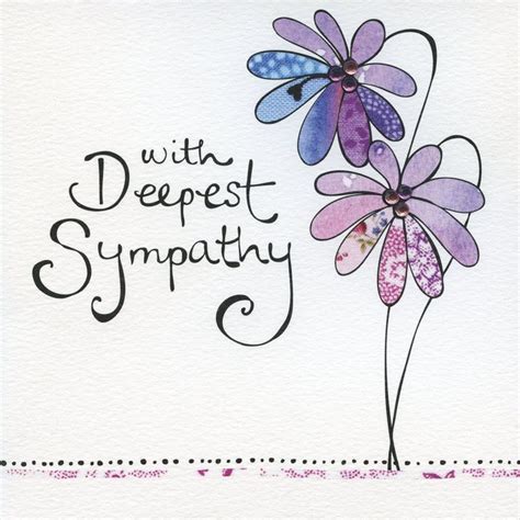 Hand Finished With Deepest Sympathy Card | Condolence card, Sympathy ...