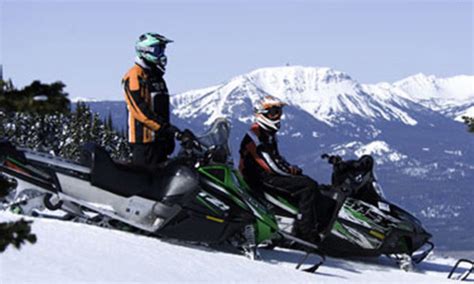 Yellowstone Snowmobile in Mountains | Yellowstone Fun