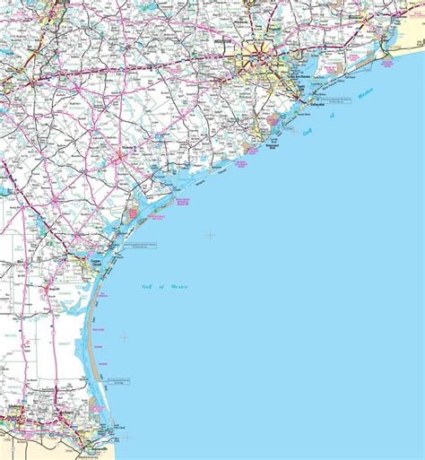 Map Of Texas Coast - Texas Beaches Map - Printable Maps