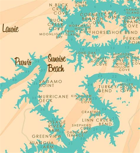 Printable Lake Of The Ozarks Mile Marker Map - Printable Word Searches