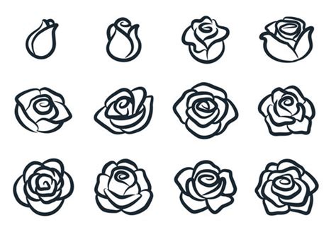 Small Simple Rose Outline: 7 Free Printable Templates for Stunning DIY Projects!