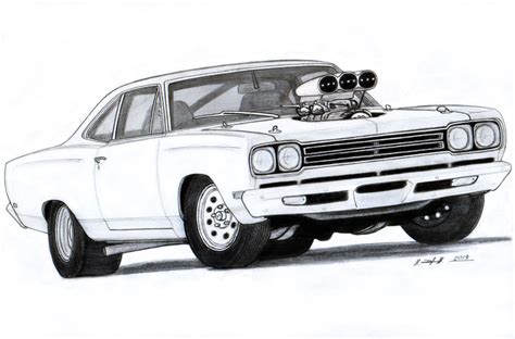 1969 Plymouth Roadrunner Drawing by Vertualissimo on deviantART ...