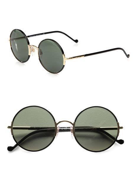 Lyst - Ralph lauren Round Metal Sunglasses in Green