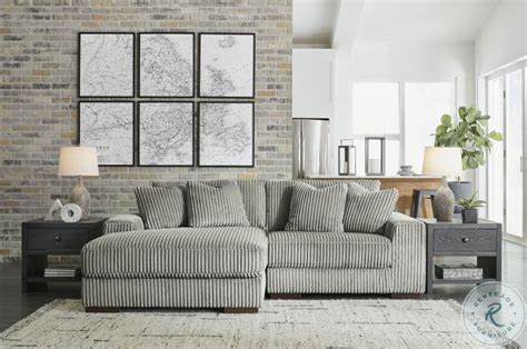 Lindyn Fog 2 Piece Sectional With LAF Chaise Bundle From Ashley Furniture | Coleman Furniture