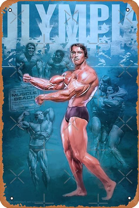 Buy NIUMOWANG Metal Sign - Arnold Schwarzenegger Mr Olympia Bodybuilding Tin 12 X 8 Inches ...