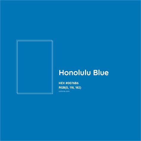 About Honolulu Blue Color - Color codes, similar colors and paints - colorxs.com