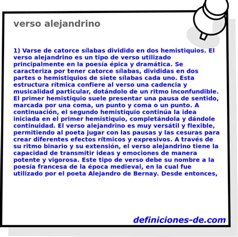 Significado de «verso alejandrino»