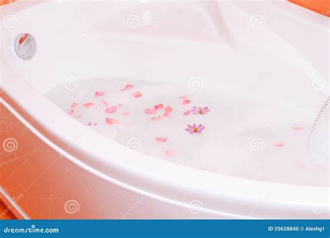 Bubble bath with flowers stock photo. Image of color - 25628840