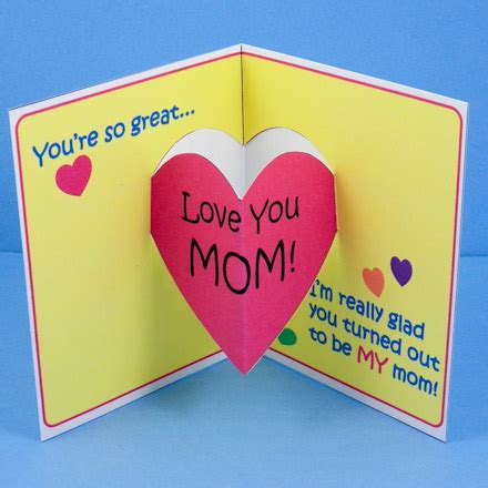 Make Mother's Day Pop-Up Card - Mother's Day Crafts - Aunt Annie's Crafts