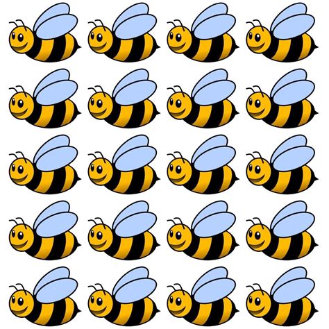 Bee stickers 24 colour printed vinyl decals wall , car, furniture, fridge etc | eBay | Bee ...