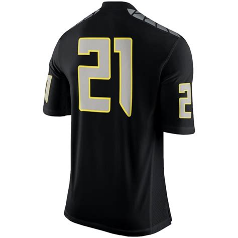 Men's Nike Black Oregon Ducks #21 Limited Football Jersey | Official ...