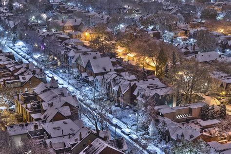 Wallpaper : snow, city, winter, urban area, residential area, night, aerial photography, suburb ...