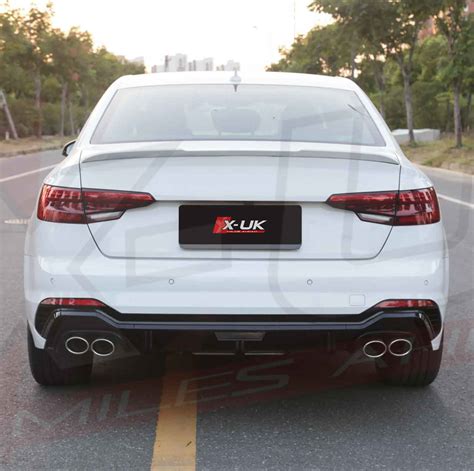 Audi A4 S4 B9 2017-2019 to RS4 style rear bumper diffuser body kit