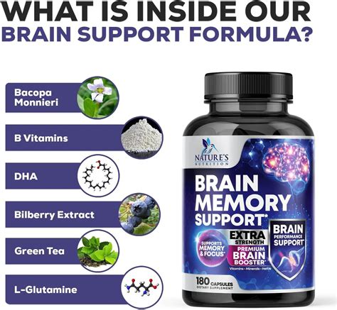 Brain Supplement for Focus, Memory and Energy Support with DMAE, Bacopa Monnieri and ...