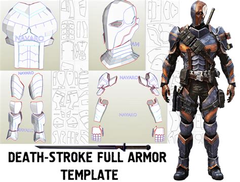 Deathstroke Full Armor (Eva Foam Template) - Deathstroke Armor Pepakura – NAVARO Armor Cosplay ...