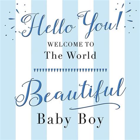 Welcome To The World Baby Boy Greeting Card | 38342 | Cards, Stationery, Crafts & Wrap / Cards ...