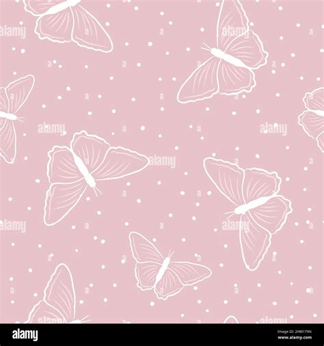 Diseño de mariposa sin costuras con el estilo de fideos sobre un fondo rosa. Ilustración ...