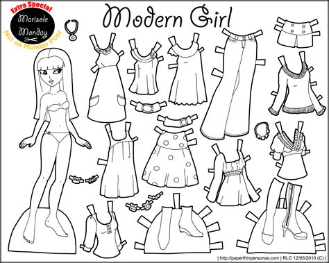 Girl Paper Doll Template