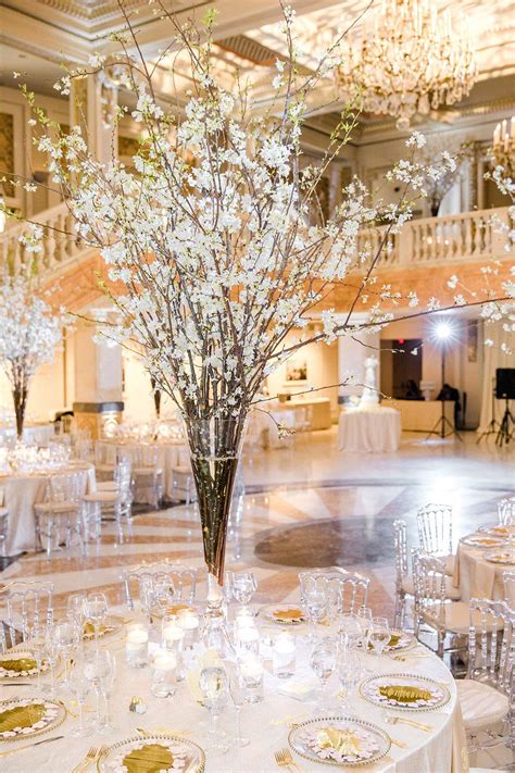 Giant Cherry Blossom Centerpieces Hint at This Couple’s Springtime Wedding Theme - Washingtonian ...