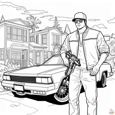 Printable GTA Coloring Pages Free For Kids And Adults