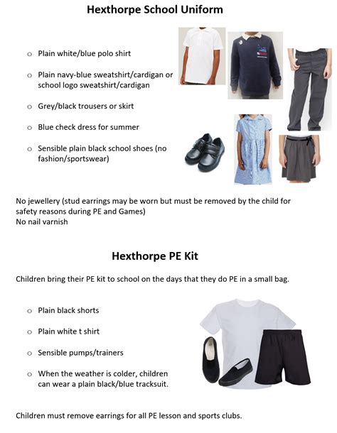 Uniform – Hexthorpe Primary Academy