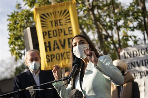 Alexandria Ocasio-Cortez Praises Voters at Climate Rally | POPSUGAR News