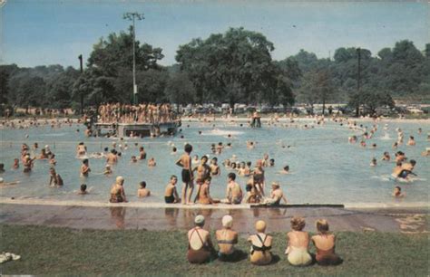 Municipal Swimming Pool Cleveland, OH Postcard