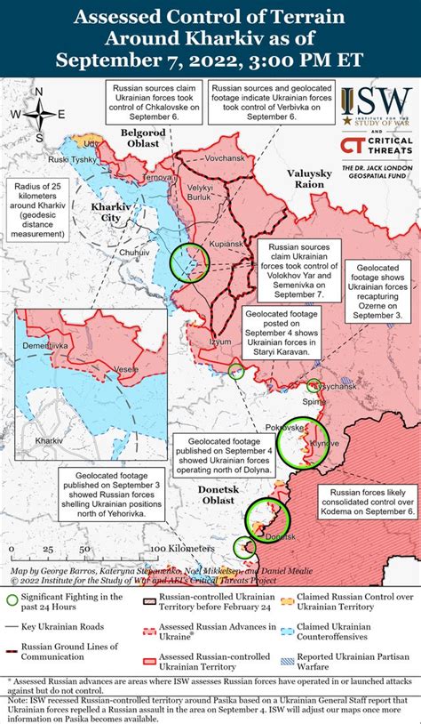 Institute for the Study of War - Ukraine Gained 400 Square Kilometers ...