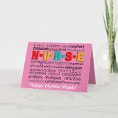 Nurse Appreciation Week Pink Card | Zazzle